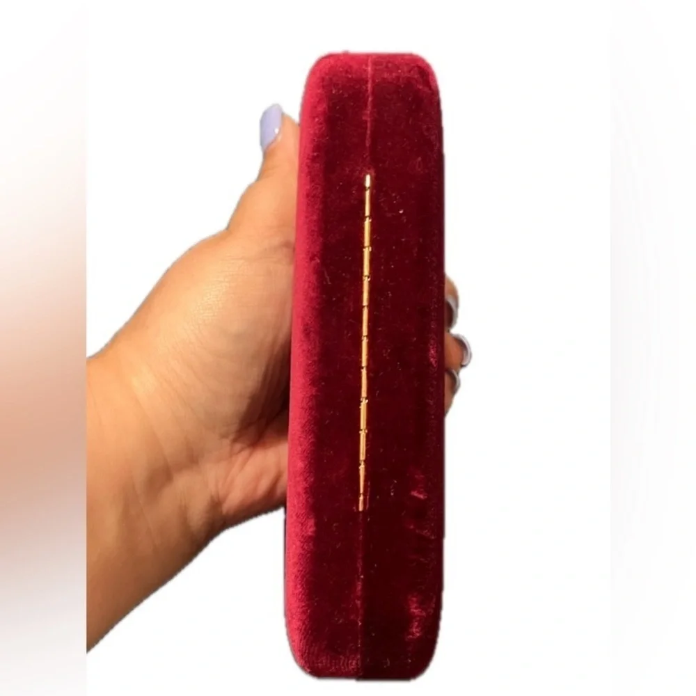 GUCCI Velvet Eyeglass Case, Burgundy